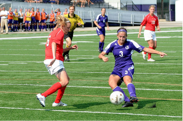 The kick by Alaina Kne scores the game-winning goal, leading the Warriors to victory.
Robert Rothwell/Winonan