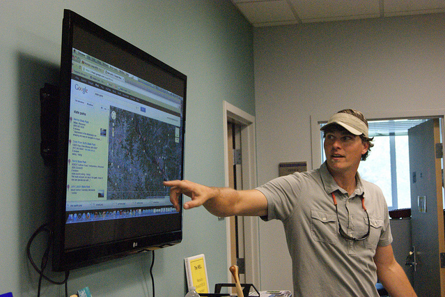 Eric Banard showed students all of the state parks within a 30-minute driving distance
Matthew Seckora/Winonan