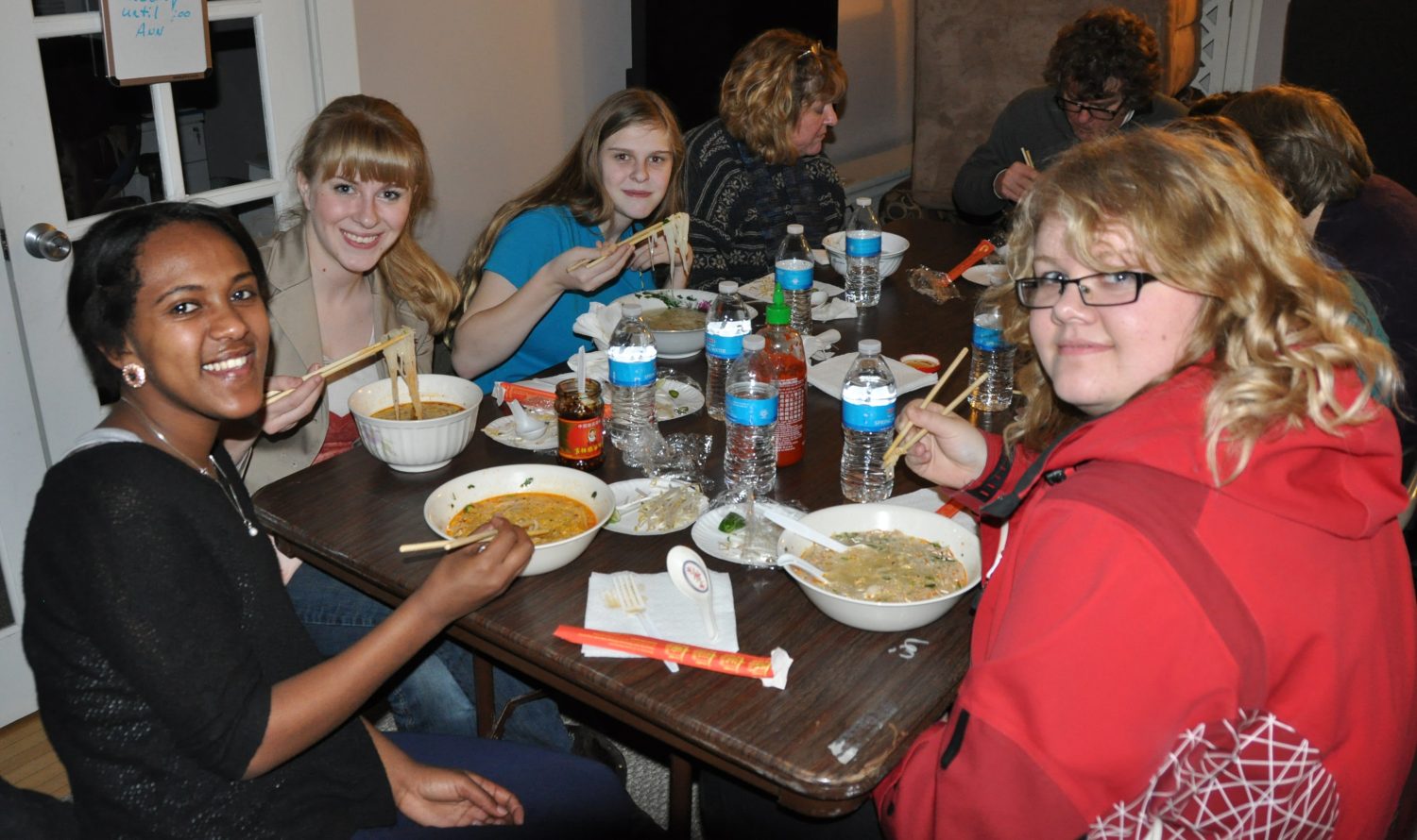 Students dined on the traditional noodle soup during the event held at the Alumni house.
Elisenda XifraReverter/Winonan