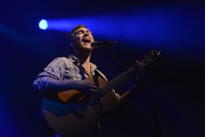 Phillip Phillips performs both original and cover songs for a sold out crowd in McCown Gymnasium. Brad Farrell