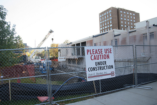 Construction on the east side of Kryzsko Commons. 
CARA MANNINO