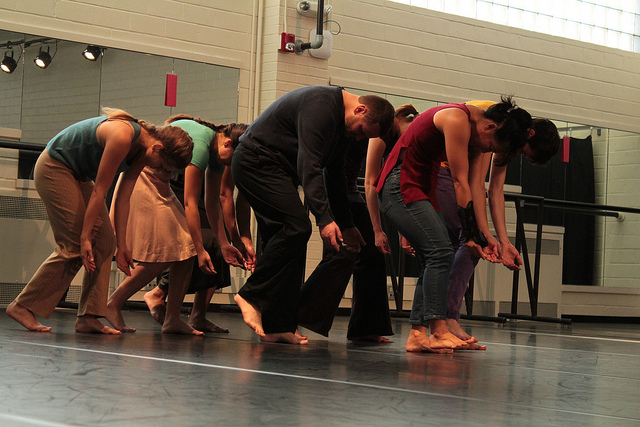 Company members enter the stage at the beginning of the performance.
SARAH PICKAR