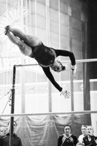 Brooke Baures competes on the bars Feb. 18. KYLIE BRIDENHAGEN