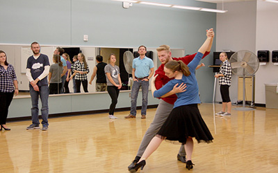 Dancing the night away: Students participate in ballroom dance club