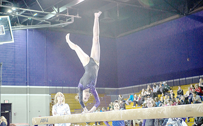 Gymnastics posts home victory on senior night