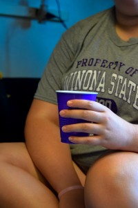 Despite Winona State University’s strict dry-campus policy, alcohol consumption can still occur on campus. While some students had a calm Welcome Week this fall, others had a negative experience. (Photo by Brianna Murphy)