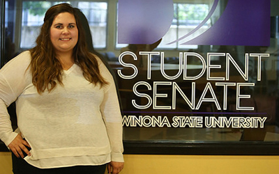 Student Senate president organizes change