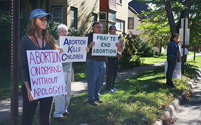Pro-life, pro-choice groups gather to protest