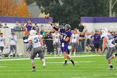 More than 20 NFL teams have met with Winona State’s senior quarterback Jack Nelson. Nelson holds nearly every record at Winona State and is only 70 yards away from becoming the NSIC’s all-time leading passer. (Photo contributed by Gerilynne Wood)