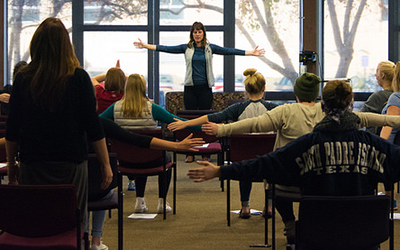 Trauma-sensitive yoga gains interest on campus