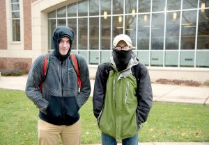 “Going home to be with family.” - First-year Zach Higgins (left) and senior Jack Sackett (right)
