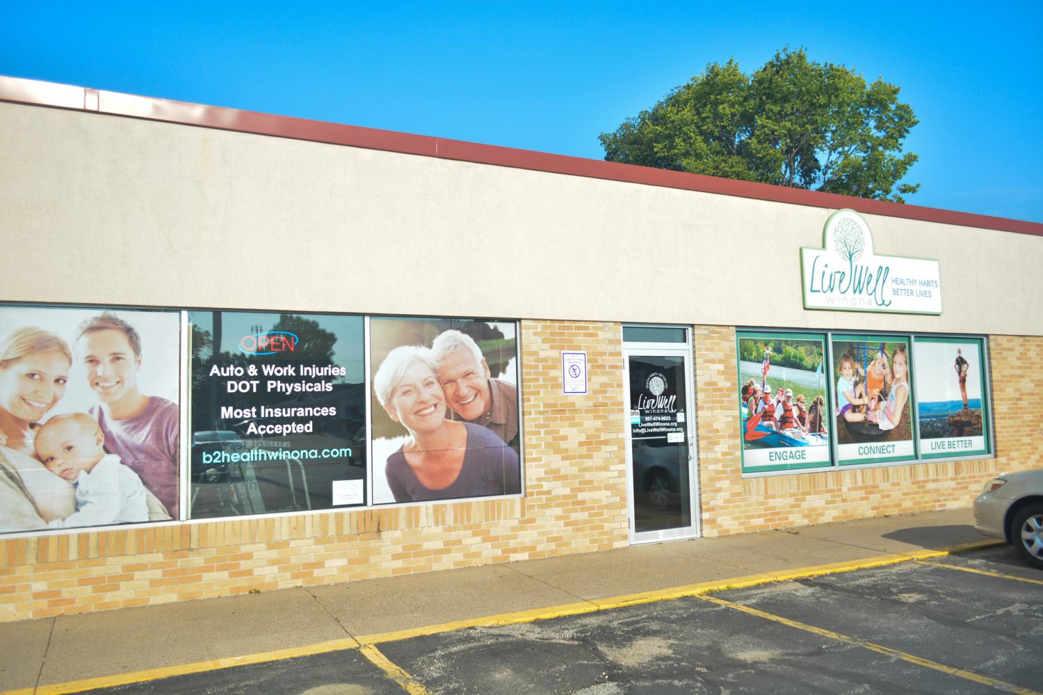 The owners of Neighborhood Family Clinic and Live Well Winona on the corner of Huff & Sarnia donated their spaces and equipment to help nursing professor Jennifer Timm open Bridges Health Winona as a free clinic.