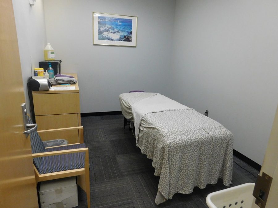 Located in the fitness center of the IWC, massage therapy is open again. Vouchers for a 30 minute session can be purchased at the bookstore for $10. 