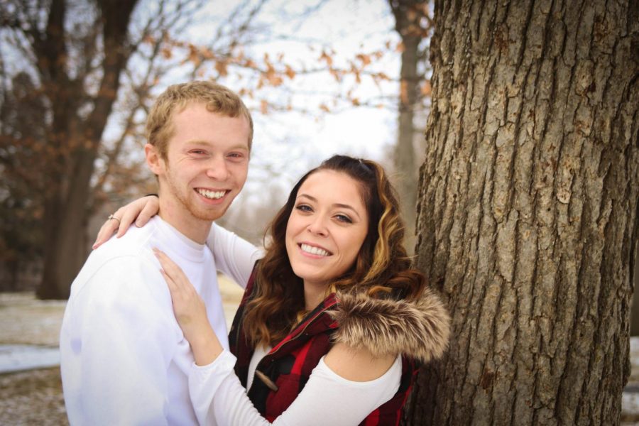 Juniors Brooke King and Silas Jacobs
How did you meet? “We met at Highland, a community college, before going to WSU.” What were your first thoughts of each other on your first date? “I was very nervous yet excited because I liked him, but didn’t want to initially show it first incase he didn’t feel the same way.” (Brooke) “I thought I was going to have a heart attack on our first date. She was and still is so beautiful and I thought she was way out of my league. I never thought in a million years she would even go on a second date, yet here we are a year and a half later.” (Silas) What is your favorite memory? “My favorite memory of Silas is him taking me to work on the farm with him and to see how happy he was to be around the animals and see how he grew up.” (Brooke) “My favorite memory was on a walk down by the lakes on a chilly September evening, the sun was setting and her smile on that night was all I needed to fall in love with her.” (Silas) What do you love most about each other? “I love that he’s there for me without me having to ask, he truly cares about me, and he not only tells me he loves me every single day, but I genuinely feel and see the love and it’s amazing to truly understand how blessed being in love truly is.” (Brooke) “The thing I love most about Brooke is her generous heart. She will drop her life to do whatever she can for her friends and her family.” (Silas)
