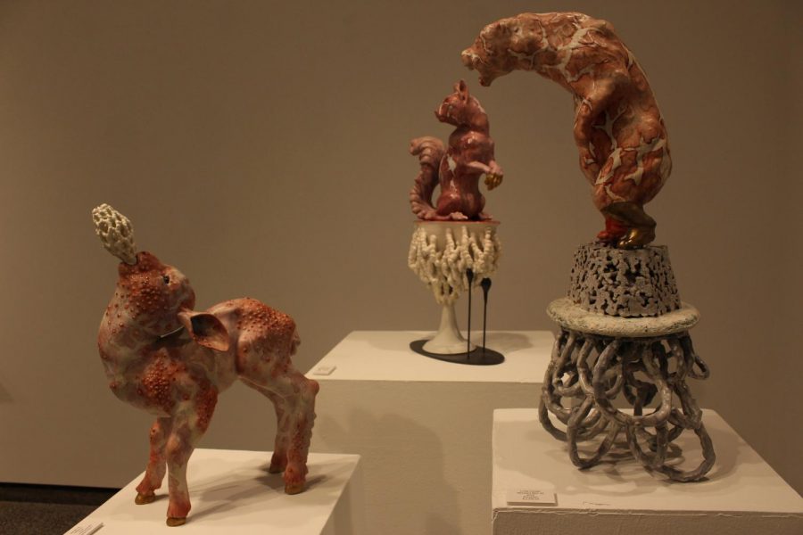 McKnight Ceramics Exhibition is currently taking place in Watkins Gallery until Oct. 4. The exhibition featured work from six artists who have previously received a grant from the McKnight foundation.