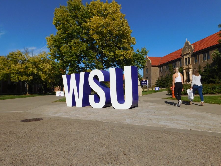The new “WSU” letters were placed in the center of campus outside Phelps Hall at the end of September. They can be found right next to the gazebo in the middle of campus.