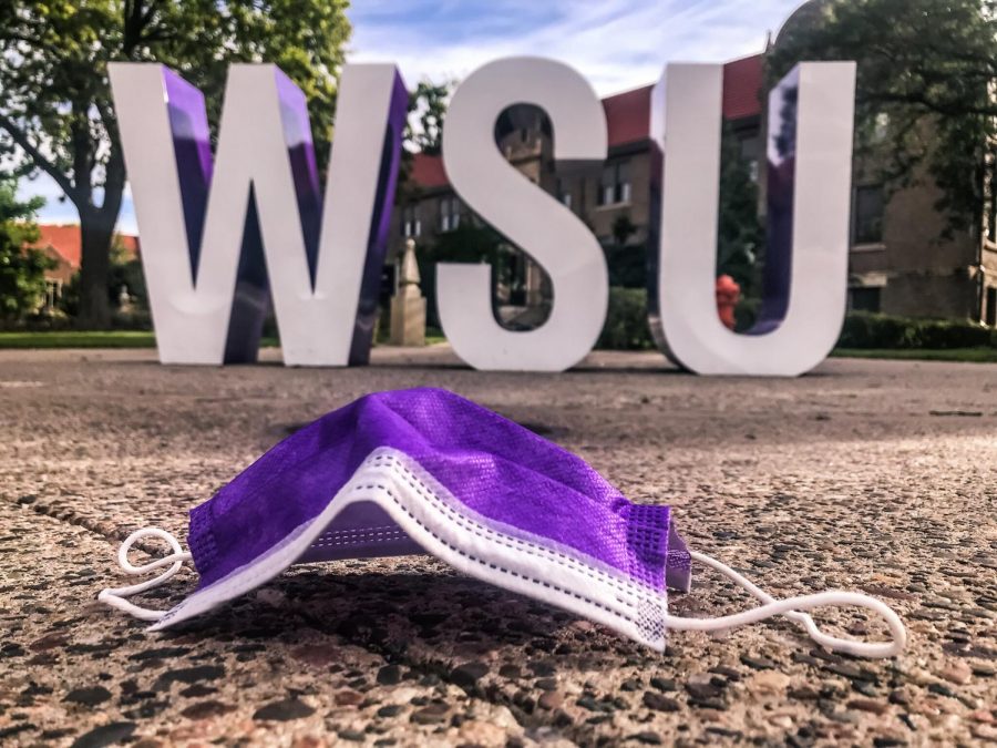  Disposable masks, for example, became an issue at Winona State. Some people litter disposable masks across campus, polluting the planet and even endangering animals. 