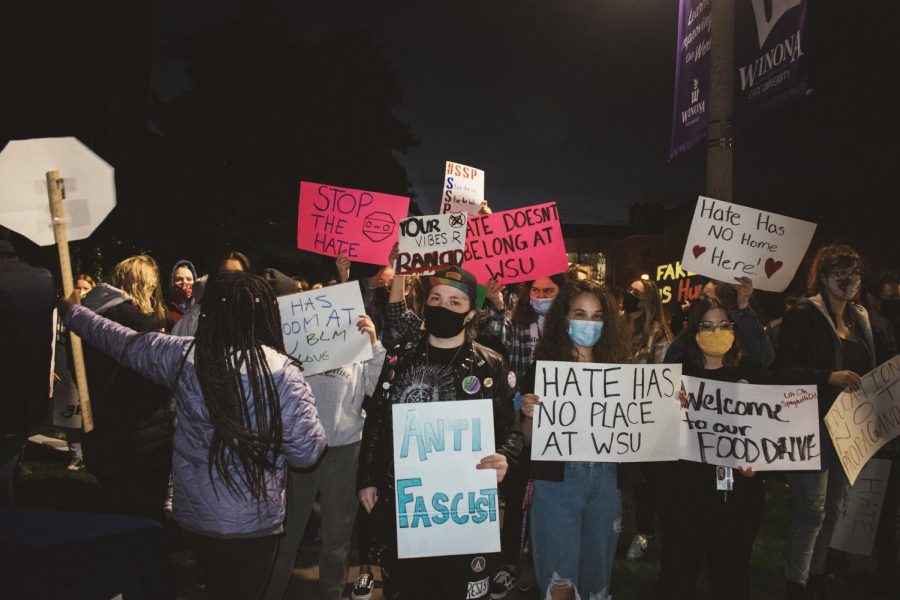 College Democrats club President, Eric Schultz, said, “We want to allow students to raise their voice, but we don’t want any violence or aggression in any way” in regard to why the club chose to do a silent protest against a PragerU speaker event on Oct. 21.