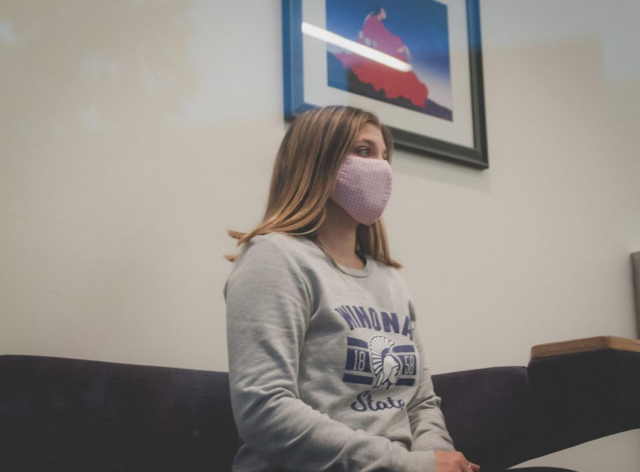 Archived photo of a student from last fall. Winona State University is now offering the COVID-19 booster shot. A pediatrician at Mayo Clinic, Dr. Joe Novak, said college students should absolutely get vaccinated.