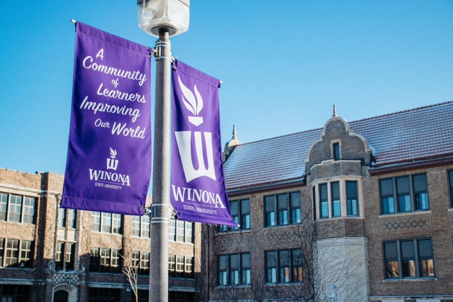 Winona State University’s Main Campus pictured. The university’s budget deficit, first reported in the fall of 2016 by Winona State Student Senate, has steadily deepened each year since. A decrease in enrollment has remained a key factor in the deficit, but COVID-19’s economic effects continue to play a large role as well.