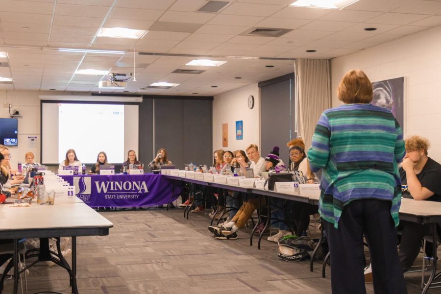 After receiving student feedback earlier in the semester, WSUSS learned students who use the meditation room space do so mostly for religious practices and as a ‘safe space to decompress.’ Winona State’s Student Union approached WSUSS to ask for financial assis- tance of $25,000 to put towards renovating the meditation room.