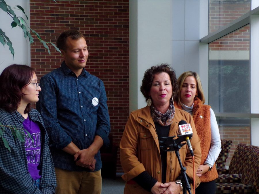 Dan Wilson (back-left), who is currently running for the District 26 seat in the Minnesota Senate, was present at the rally. Sept. 23 marked the first day of early voting in Minnesota. For students who wish to vote, polling places can be found on campus. The actual election day will be on Nov. 8, 2022.