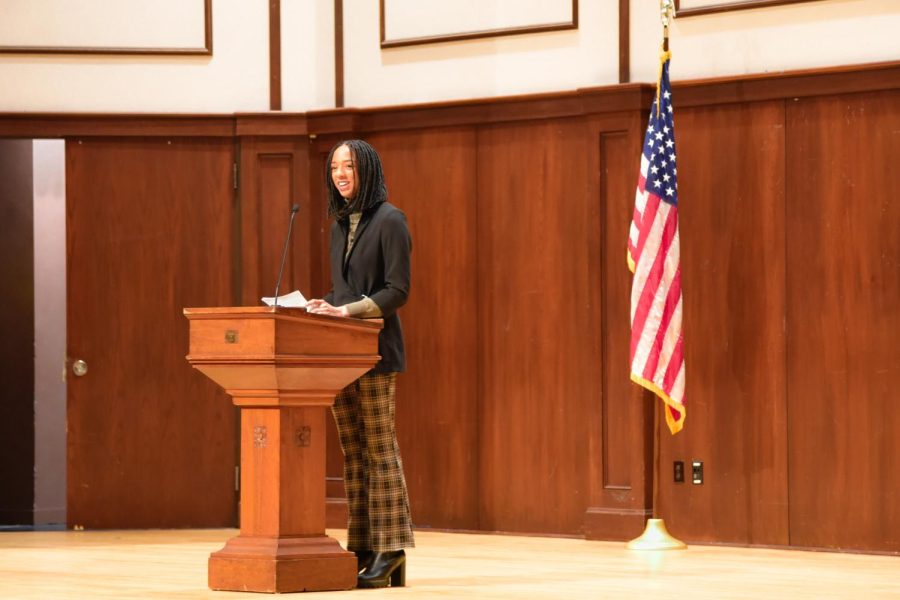 Ekpunobi reminded the audience that as long as race and sex exist, racism and sexism will exist. The speaker acknowledged the past hardships of the people of color in America but does not believe in systematic or institutional racism. 