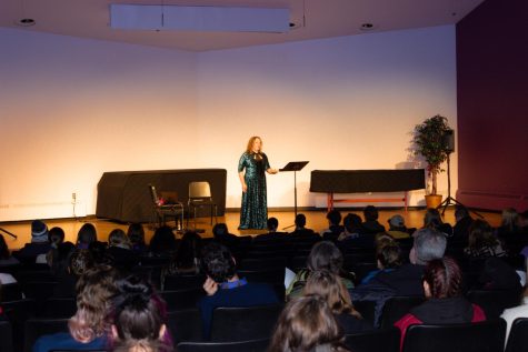 Dr. Liz Pearse performed an electroacoustic concert for Winona State University on Jan. 31, 2023 in the DuFresne Performing Arts Center Recital Hall. Her pieces included sirens, drums, synth, computer noises, and more throughout the night