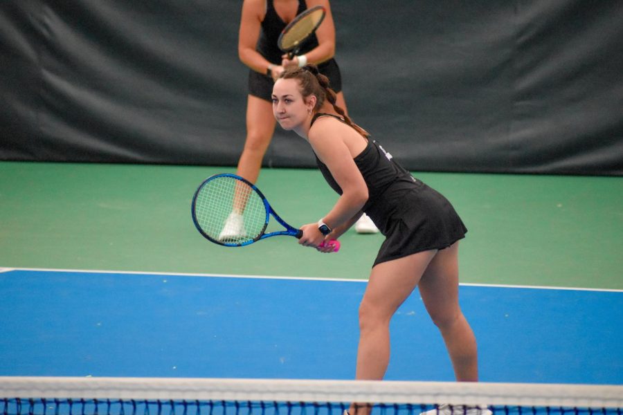 Sara Anderson during Doubles with Beth Murman.