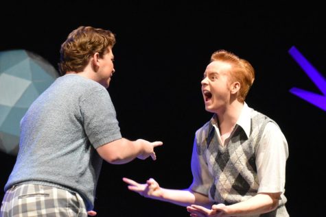 Oliver Harry (left) and Gavin Anderson McElligott (right) in William Shakespeare’s “A Midsummer Night’s Dream” put on by the Winona State University Theater and Dance Department.