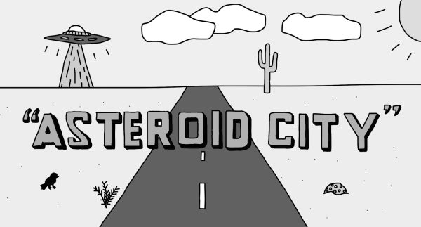 Wes Anderson’s newest film “Asteriod City” was released on June 16th,
2023. It has a clear stylistic flair, but still carries the emotional sincerity only Anderson can create. Illustration by Lucy Severson
