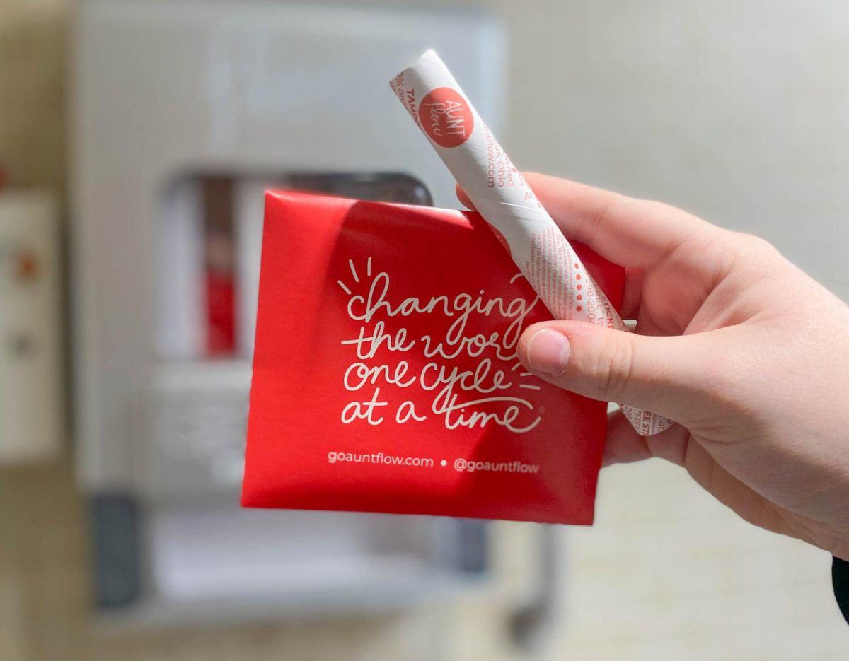 In the new period products dispensers, you can find both pads and tampons. 