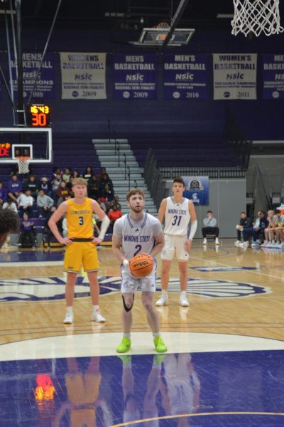 Connor Dillon takes to the free throw line during a home game.
