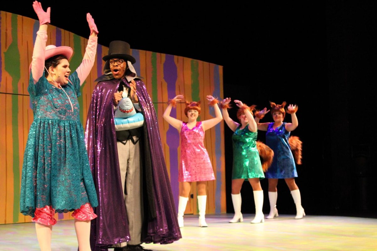 The cast of Elephant and Piggie's "We Are in a Play!" shows off their skills on the stage.