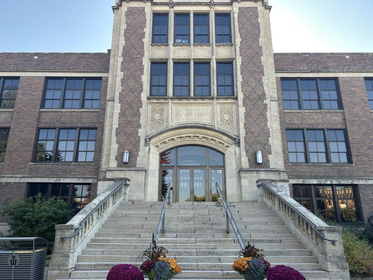 The Somsen building stands tall on the Winona State Campus.