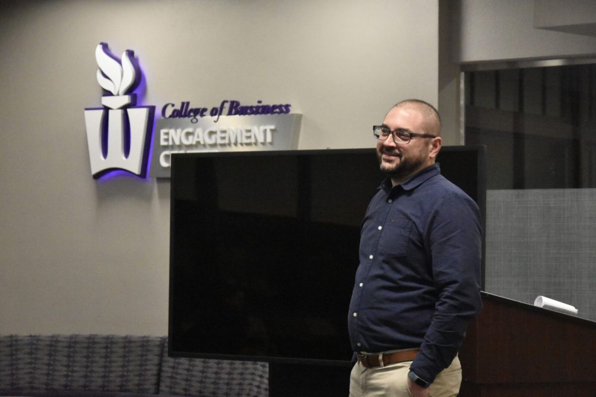 Winona local Corey Tomesh shared his story of how he became a successful entrepreneur with Winona State students.