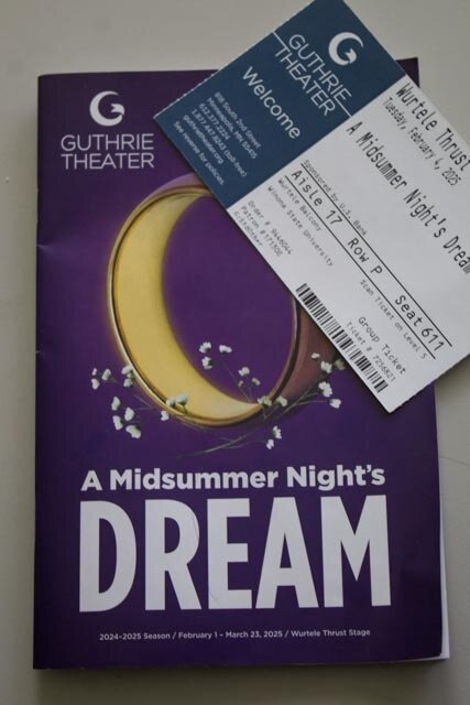 WSU English Majors and friends travelled to the Guthrie Theater to see A Midsummer Night's Dream, a much different experience than simply reading the old words on a page.