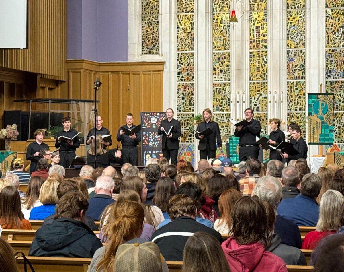 WSU choir students performing at Wesley United Methodist Church. 