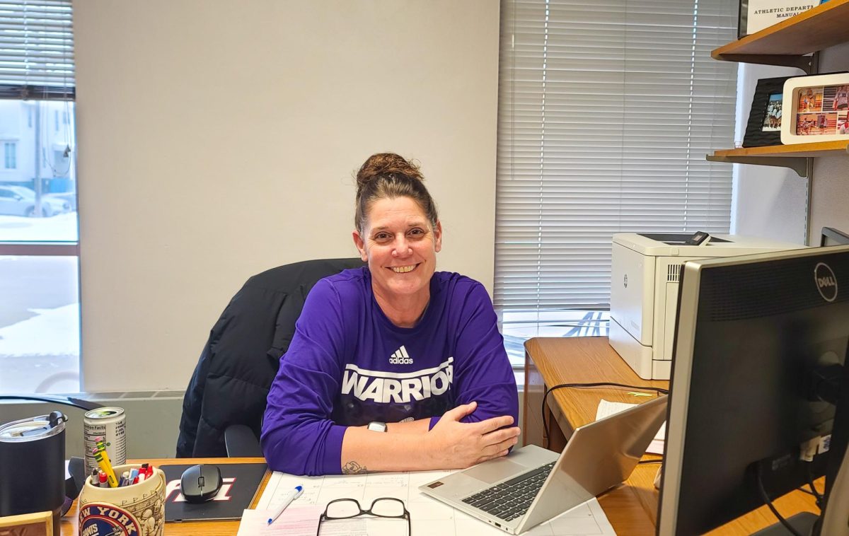 The new women’s volleyball head coach, Tricia Melfy, is hard at work.