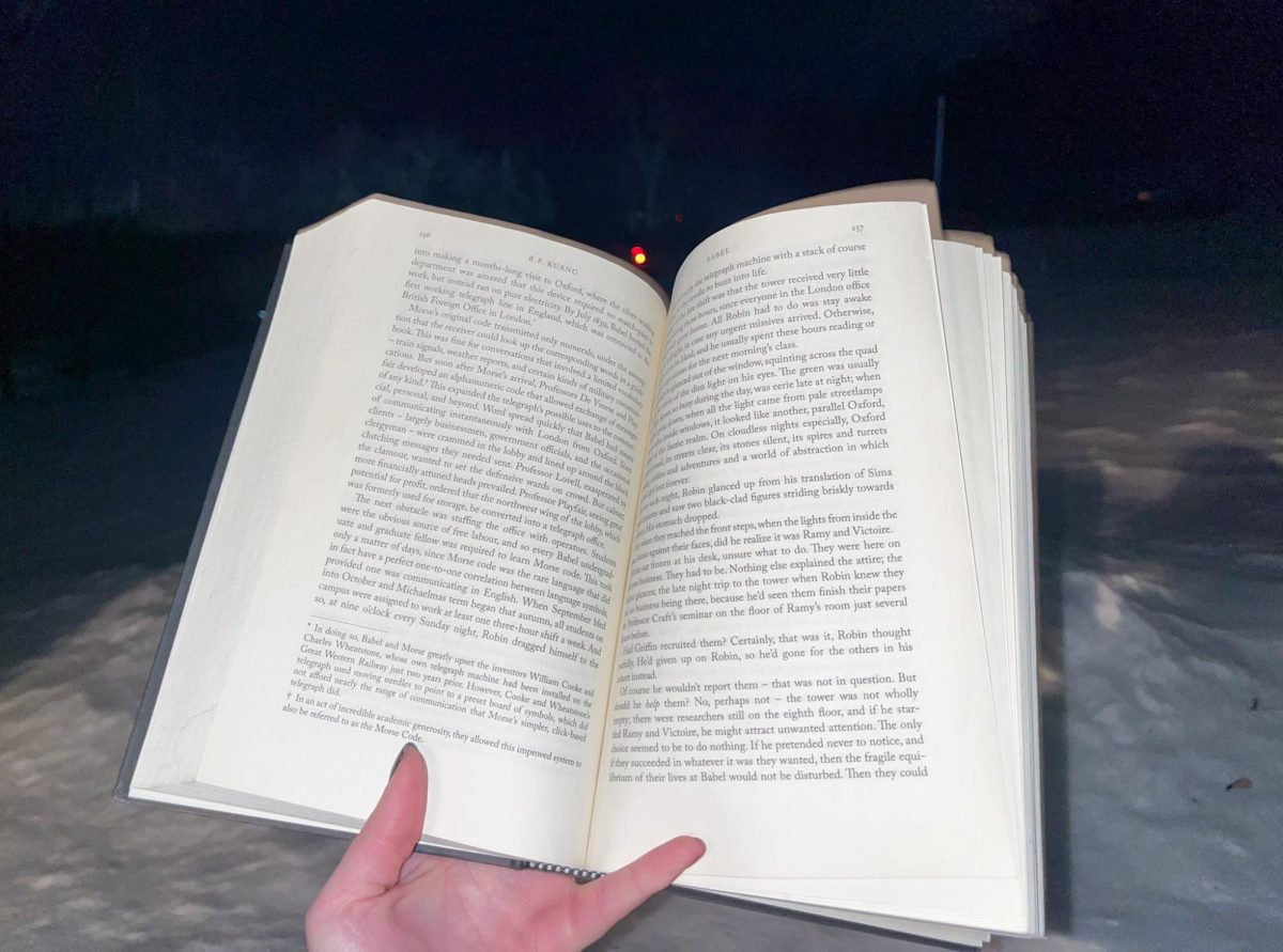 Students over the break took up some books to escape from the fridged and snowy weather. 