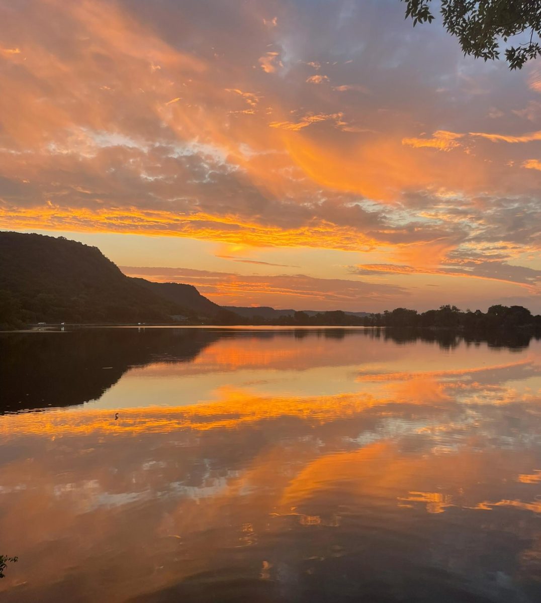 One of the many beautiful sunsets you can catch while running along the lakes.  